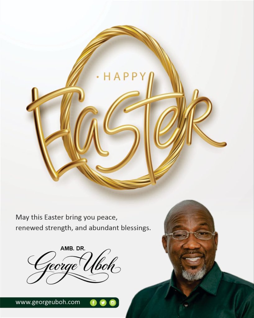 drgeorgeuboh's tweet photo. May this Easter bring you peace, renewed strength, and abundance blessings. https://t.co/4ehnhN8B9E