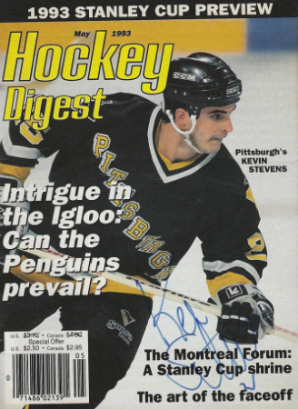hockey_vintage's tweet image. #WaybackWednesday Happy 61st birthday Kevin Stevens! Here's Kevin on the cover of Hockey Digest (1993) @penguins