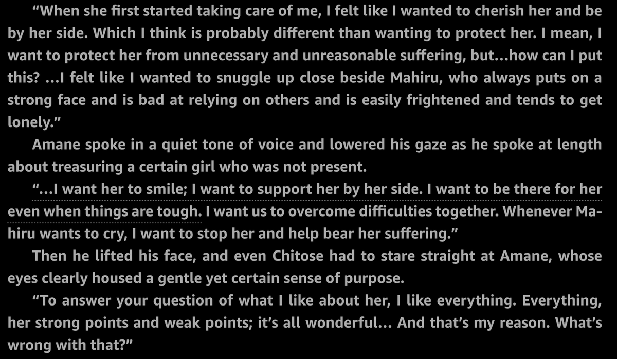 Shikebi's tweet photo. Amane truly and deeply loves Mahiru... this story's romance in this story is so heartwarming. ❤️ https://t.co/fwh9TZhMOt