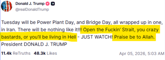 ClarkKentE29's tweet image. #TwitterNews: #PresidentTrump am apparently chosen to spend #EasterSunday going totally cuckoo.

Also, nobody "lives" in Hell. Folks only go there after them kick bucket