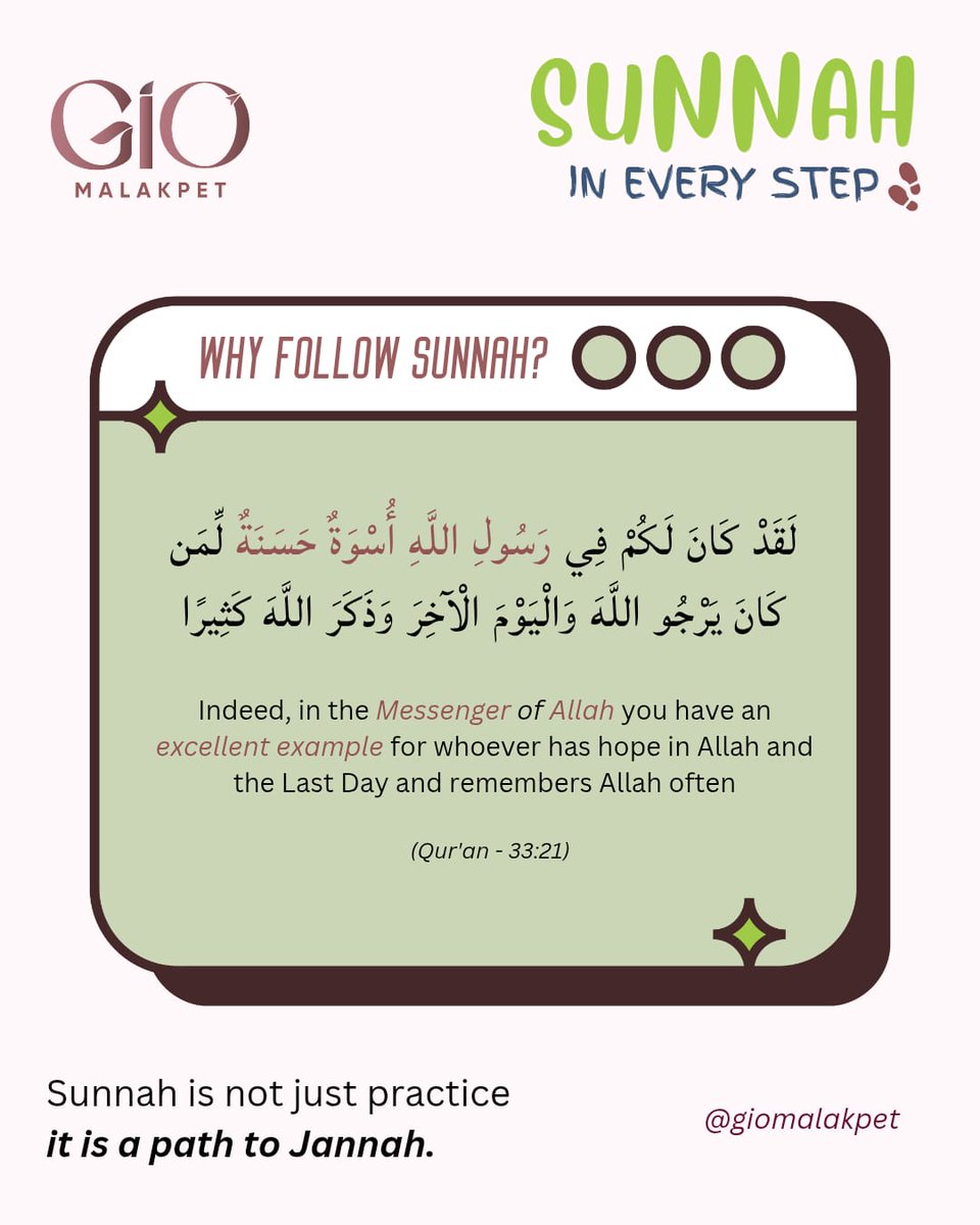 Why Follow Sunnah?

#Onlineseries
#SunnahInEveryStep
#giomalakpet