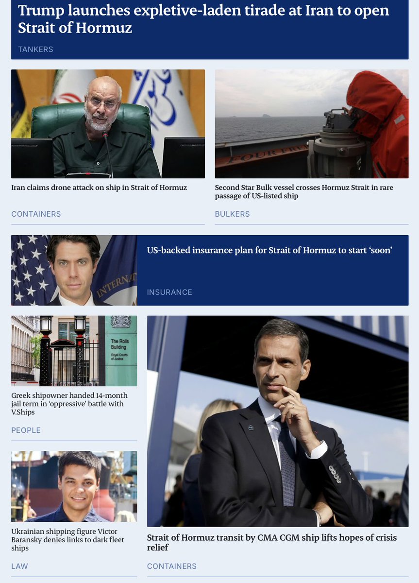 37veuve's tweet photo. Star Bulk and CMA crossing SoH + insurance plan

Meanwhile Iran claiming drone attack on vessel

interesting, all on TradeWinds cover... https://t.co/tP8IrZdS1F
