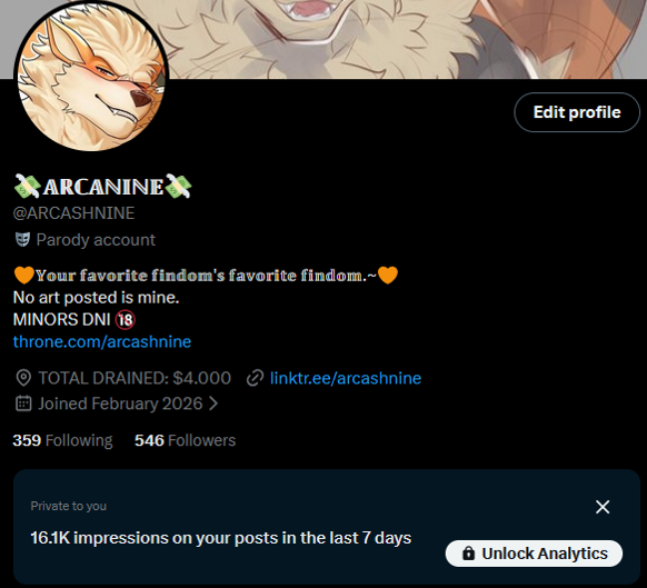 ARCASHNINE BACKUP tweet media