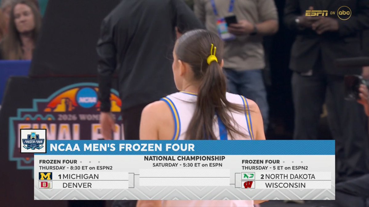 TVSportsUpdates's tweet image. An ESPN college basketball-college hockey crossover: