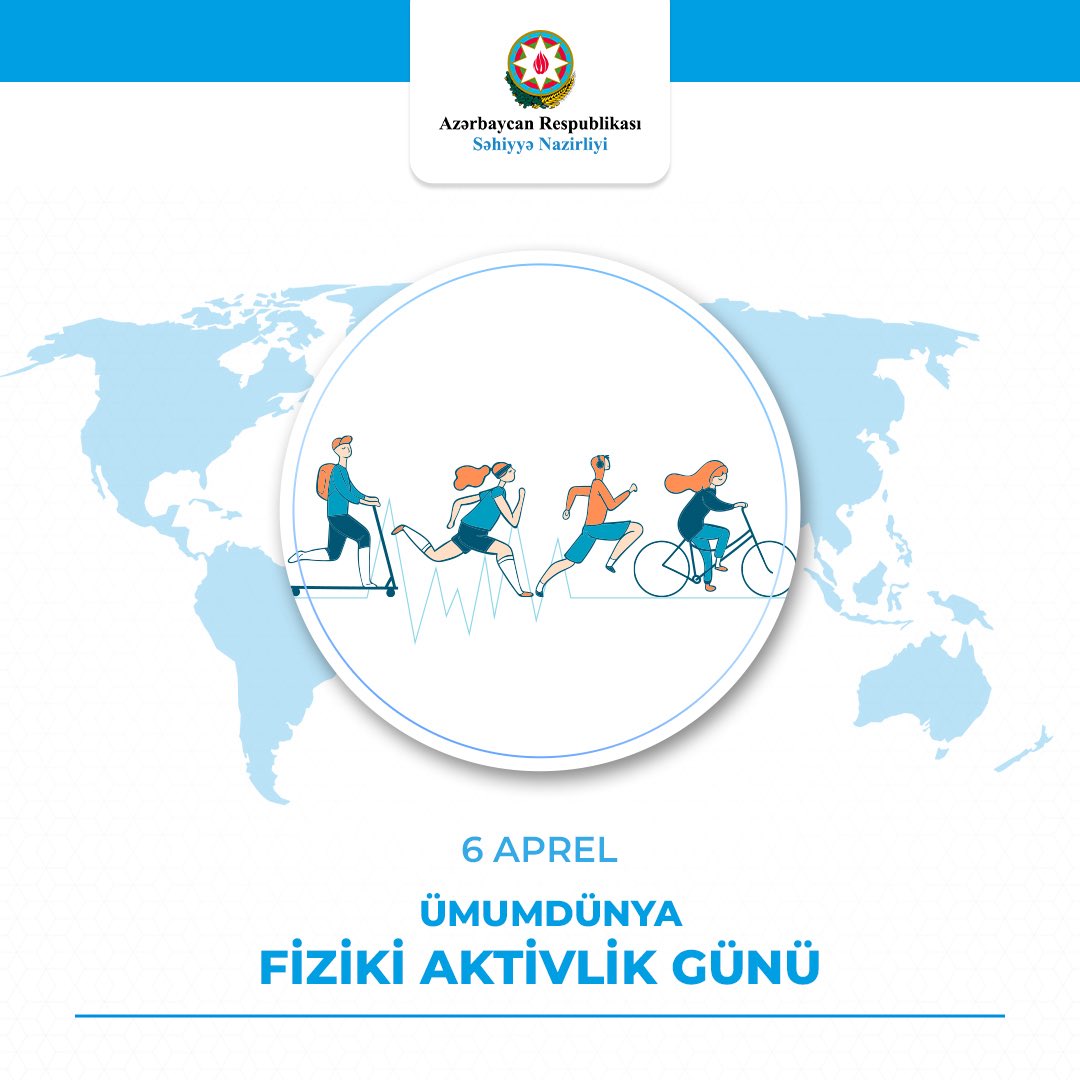 healthgovaz's tweet photo. #6Aprel #FizikiAktivlikGünü #SağlamHəyat #sağlamolun #SəhiyyəNazirliyi https://t.co/rUsxGZasZe