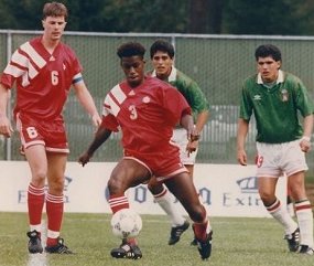 Steve1T's tweet photo. …Also, on that day in 1992, hosts #canm23 drew 1:1 w/ @miseleccionmxEN during final group play of Concacaf Men’s Olympic Qualifying (Barcelona ’92) at Burnaby's Swangard Stadium. Agustin Morales scored for El Tri before Scott Munson notched the equalizer for #CanadaRED. https://t.co/hm6qDvYd35
