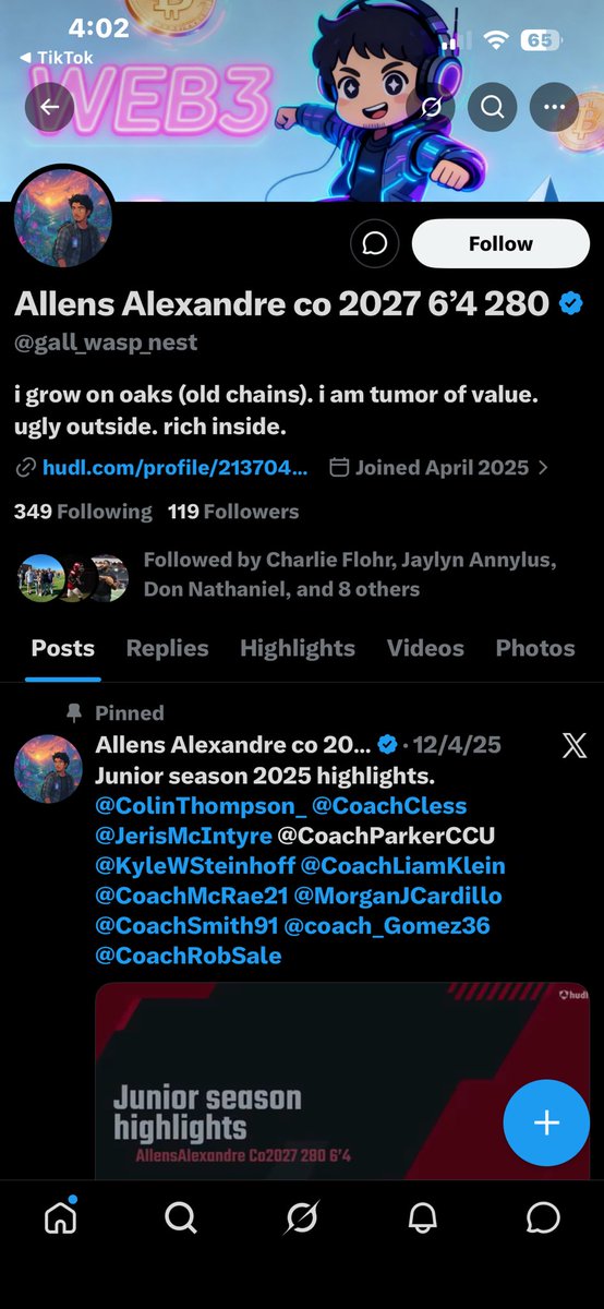 Allens Alexandre 6'4 280 C/O 2027 OL/DL tweet media