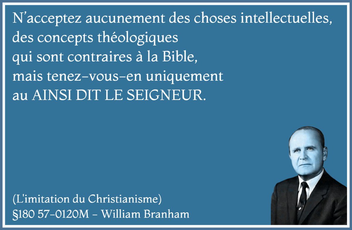 RECUEIL DES CITATIONS DU PROPHÈTE W.M.BRANHAM tweet media