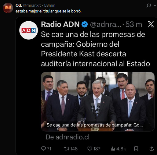 se caen a pedazos las promesas. Promesas en quiebra señores.