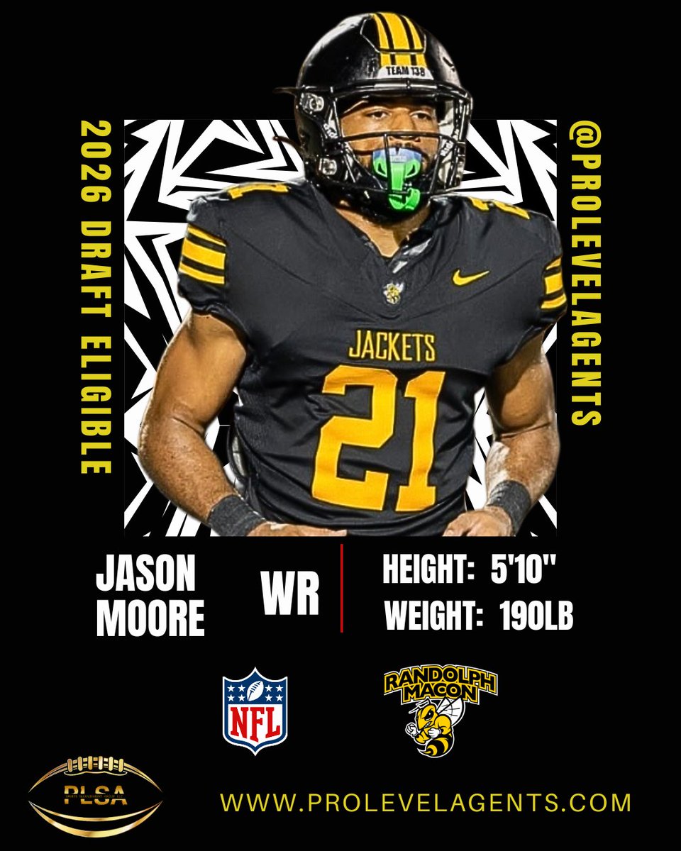 ProLevelAgents's tweet photo. Welcome to the #ProLevelFamily
👉 2026 NFL DRAFT ELIGIBLE 👈
JASON MOORE
🏫 Randolph-Macon College
https://t.co/uMqYuzhMQ6
Agent: lawrence@prolevelagents.com
#nfl #cfl #ufl #football #nfldraft #nflpa #cflpa #sports #collegefootball #profootball #agent https://t.co/ldOnlF5fKp