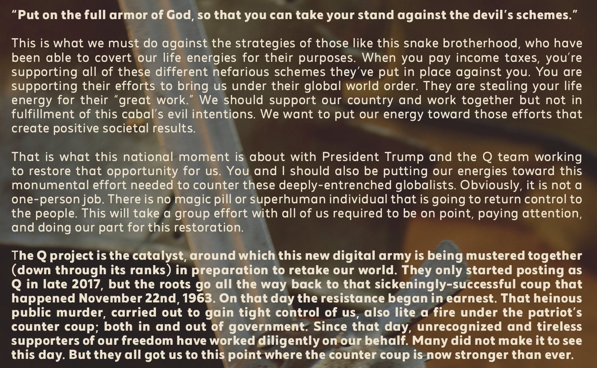 Here is what the Armor of God means. The Father is in me as HE is in every one of you. We need to be like him in all things. We walk by FAITH. ARMOR UP!
rumble.com/v783sek-domini…