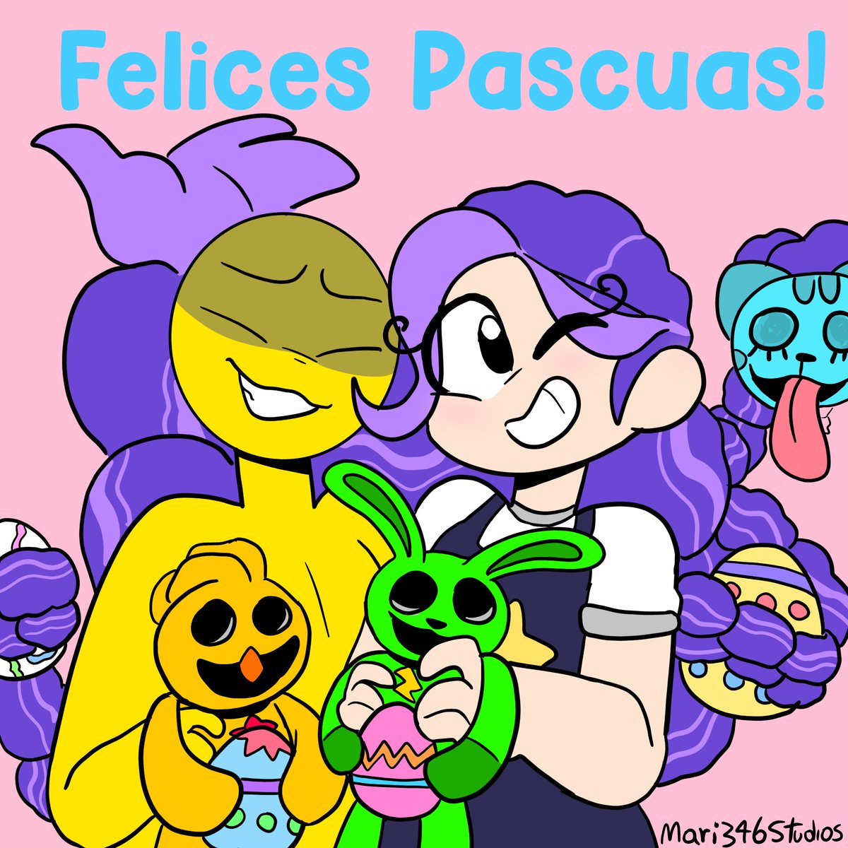 mari_346Studios's tweet image. Antes de la proxima parte, felices Pascuas a todos! Que sea un día lleno de amor y alegría 
#ButcherBraids #poppyplatytimechapter5 #easteregg