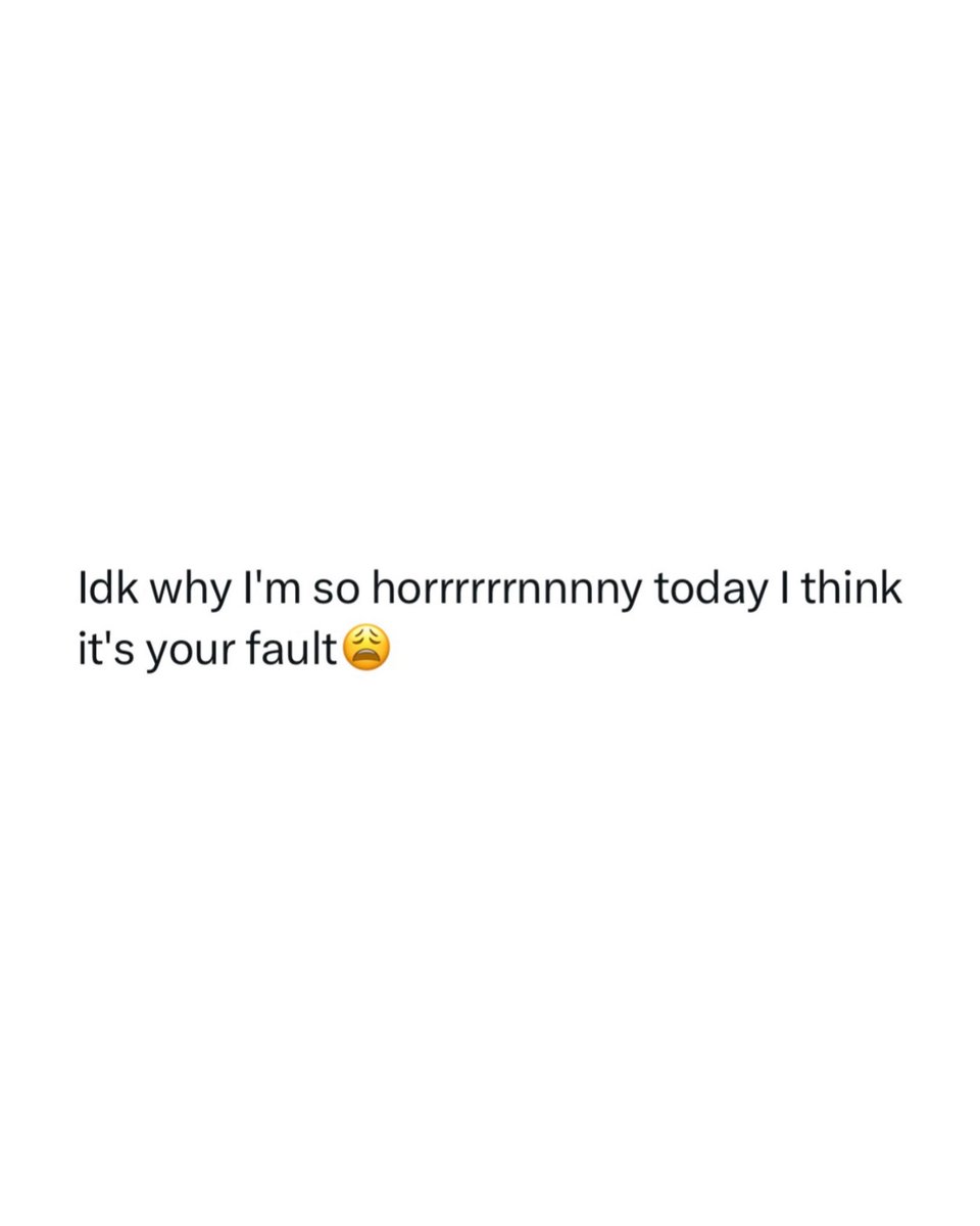 When You’re Horny tweet media