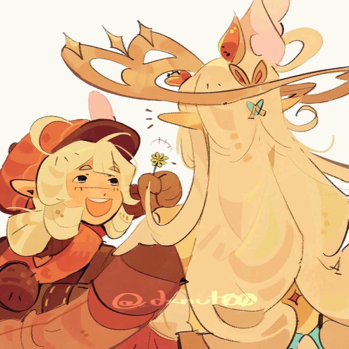 dxnut00's tweet image. Let’s go clover picking with mama
#GenshinImpact #Alice #Klee