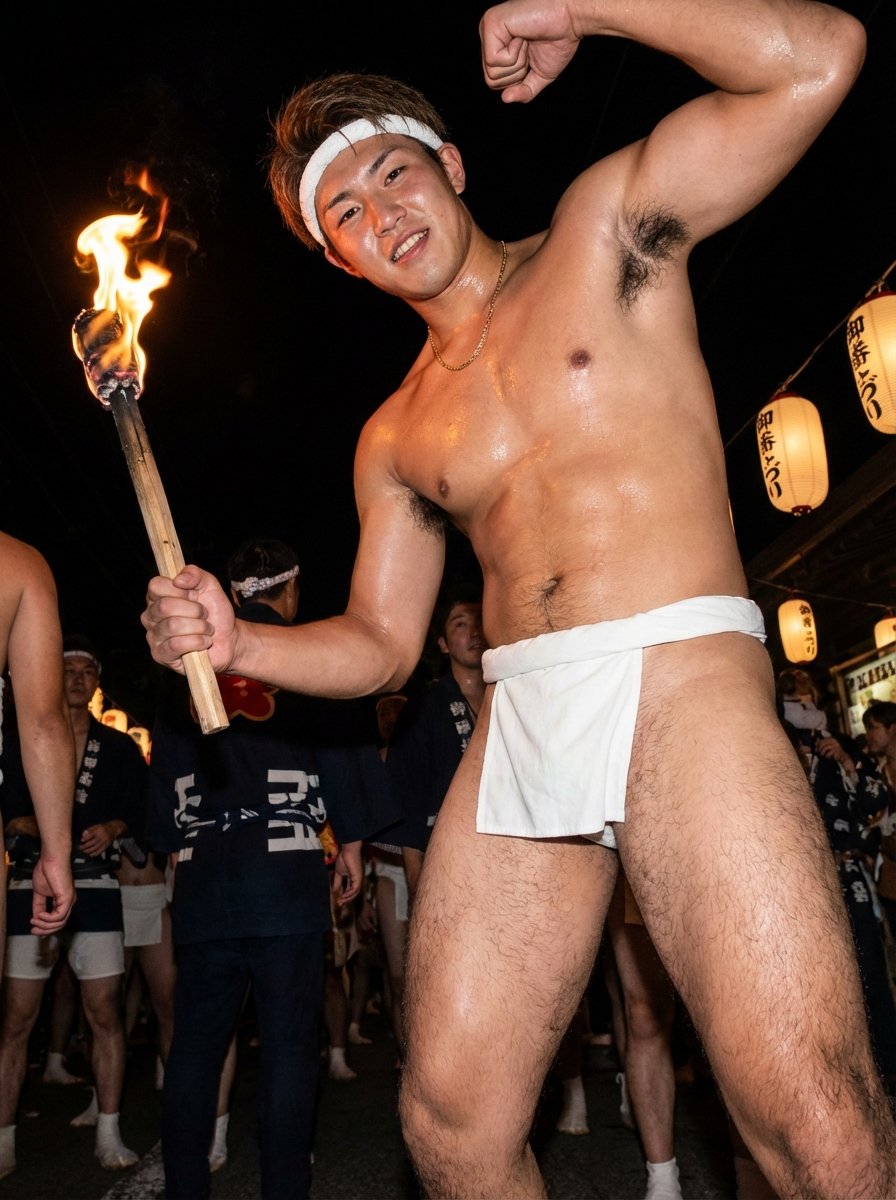 夜の祭りにイケメン発見
#armpit