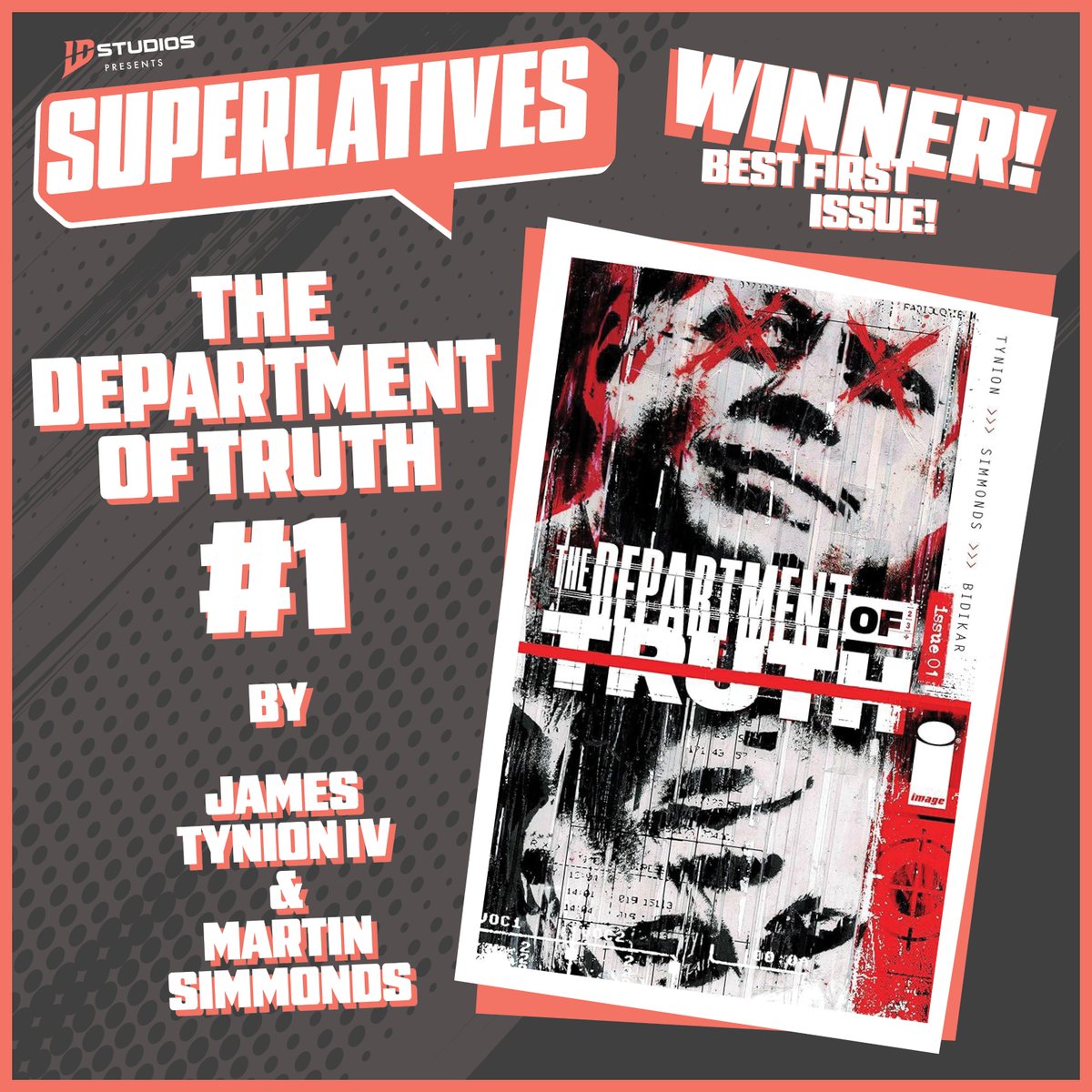 IDWPublishing's tweet image. Spoilers Ahead, we're talking about the BEST First Issue!

Listen to the first episode of #IDWSuperlatives to weight in on how we did?

Let us know in the comments.

Watch the first episode of #Superlatives and see our reasonings: youtu.be/9CLsijFSO74

#ComicBooks #Podcast