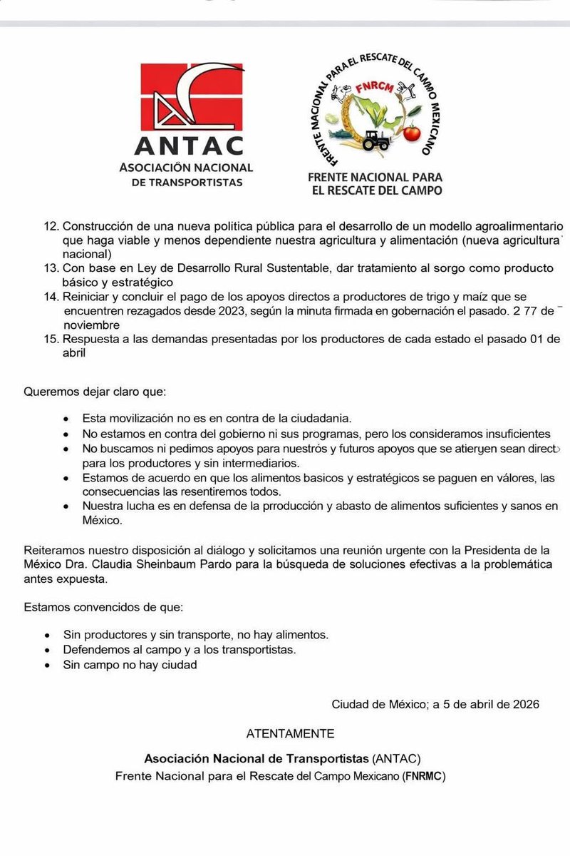 FrAgencia's tweet photo. ‼️#ANTAC CONFIRMA MEGA BLOQUEOS PARA ESTE LUNES EN CARRETERAS DE TODO EL PAÍS‼️ https://t.co/vVDPzEC6nx