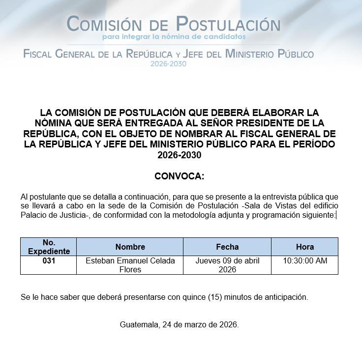 En los procesos públicos, es natural que existan distintas narrativas.

Sin embargo, mi compromiso no es con posicionamientos mediáticos, sino con una visión clara de justicia: independiente, técnica y humana.

He sido convocado a entrevista pública por la Comisión de