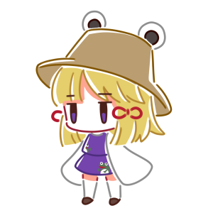 洩矢諏訪子 「例大祭の新作用イラスト⑥ 最近あんまり描いてなかったなーと思いながら描いた諏訪子」|粗茶のイラスト
