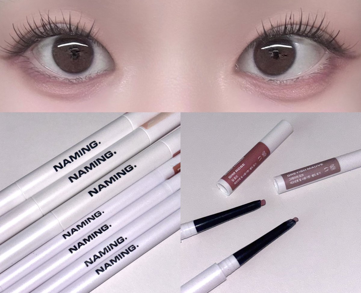ttrutatii's tweet photo. #광고 #rt이벤트 @naming_cosmetic 

🎁 #rt 해주신 3분께 네이밍 트임근본조합(그레이쉬모브&amp;딤로즈) 보내드립니다!

발림성, 지속력 좋기로 소문난 네이밍 퍼펙테일 아이 디자이닝 펜슬 슬림 라이너의 트임 근본 조합 딤로즈와 그레이쉬 모브를 활용해서 팔방트임 메이크업 해봤습니다🖤 https://t.co/q3E1X09eov