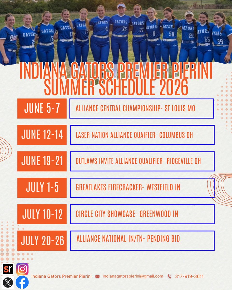 GatorsPierini's tweet photo. Spring has sprung &amp; has us excited for Summer ☀️🥎

Lettsssss gooooooo🐊@UIndySoftball @BallStateSB @ScottHallBUCamp @DePauwSoftball @MSJSoftball @iupucsb @Beirne_10 @FCGrizSoftball @CoachZimny @Sports_Recruits @SBRRetweets @DirectRecruits @MarkLlo84231890 https://t.co/R5Rp9ci0qI