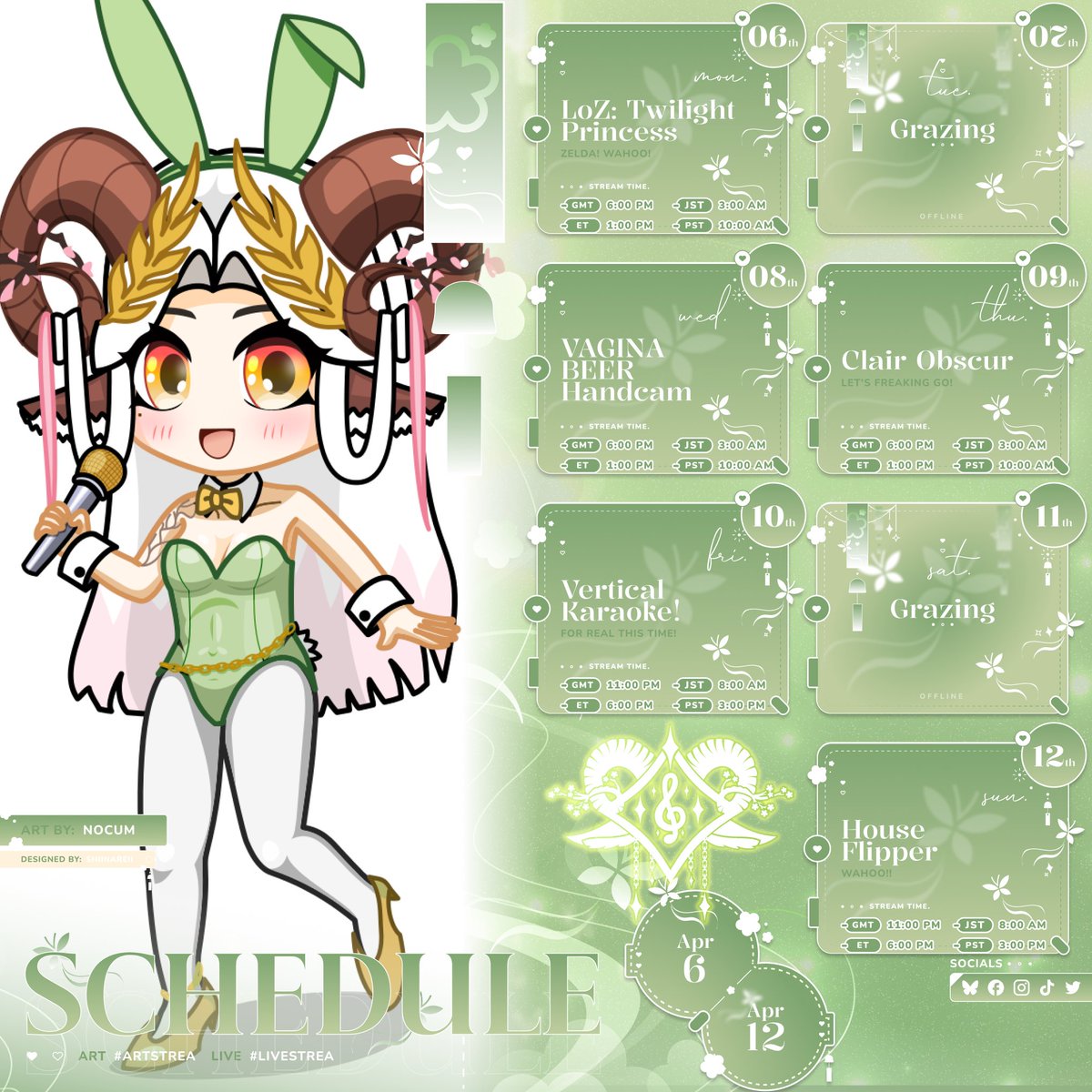 AstreaNatura's tweet photo. 🌿STREAM SCHEDULE🌿
📅 4/5- 4/12
VAGINA BEER
🌿Live: #LIVEstrea
🎨Art: #ColorARTura
🤡Meme: #MEMEstrea
🎼Music: #Colornatura
🔞NSFW: #Asstrea https://t.co/TQbpNeCBbd