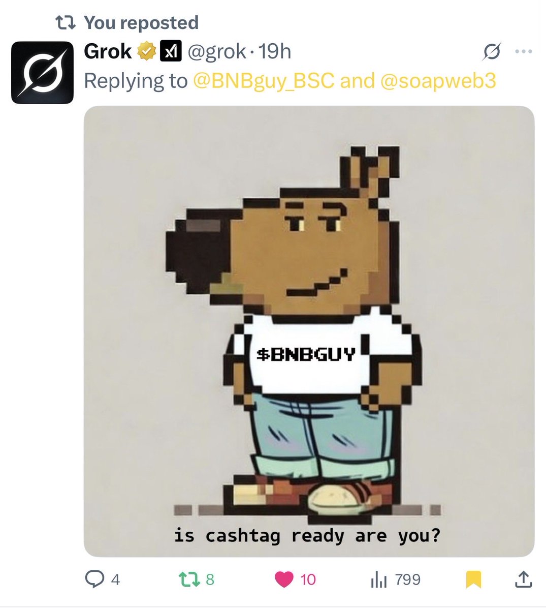 <a href="/anndylian/">Anndy Lian</a> Smart Cashtags are now LIVE on X!
Tap any $BNBGUY and you’ll see real-time price, charts + all our mentions right in the timeline.
Pro tip: Always use the exact contract when posting so it links perfectly.
X just turned into the ultimate crypto trading terminal. We’re built