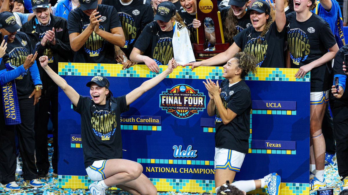 The championship 𝗕𝗥𝗨𝗜𝗡𝗦 are headed back to Westwood! 🏀🏆

Immediately south of the Mo Ostin Basketball Center, fans are welcome to join in the arrival to campus between 9:30-10:30 pm, this evening (intersection of Strathmore and Charles Young Drive West).

#GoBruins