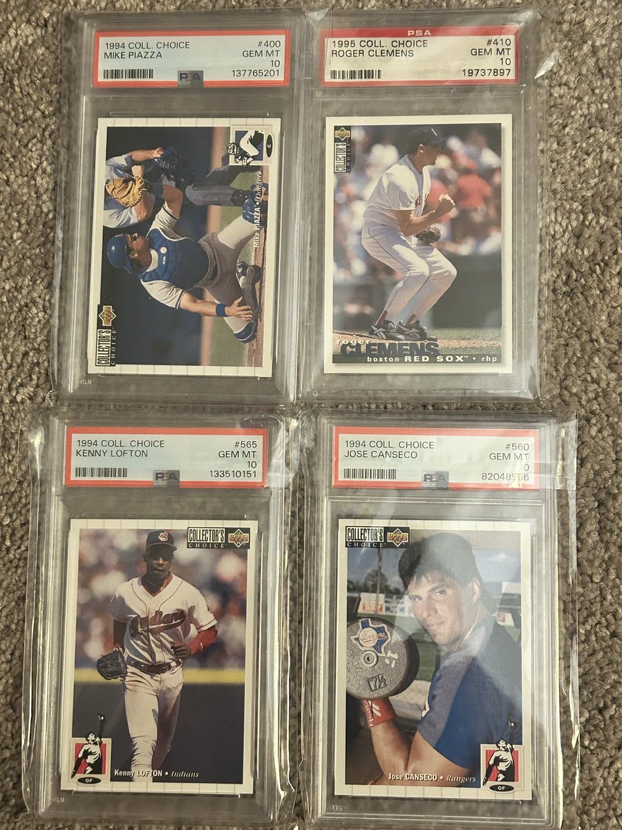 flamadiddledoo's tweet image. 90s Slab Sunday. Share yours here. Here's four @UpperDeckSports #collectorschoice. @mikepiazza31 @Kenny_Lofton7 @rogerclemens @JoseCanseco #TheHobby #baseballcards 

ebay.us/m/gBCGgU

share.collx.app/MagnoliaSports…