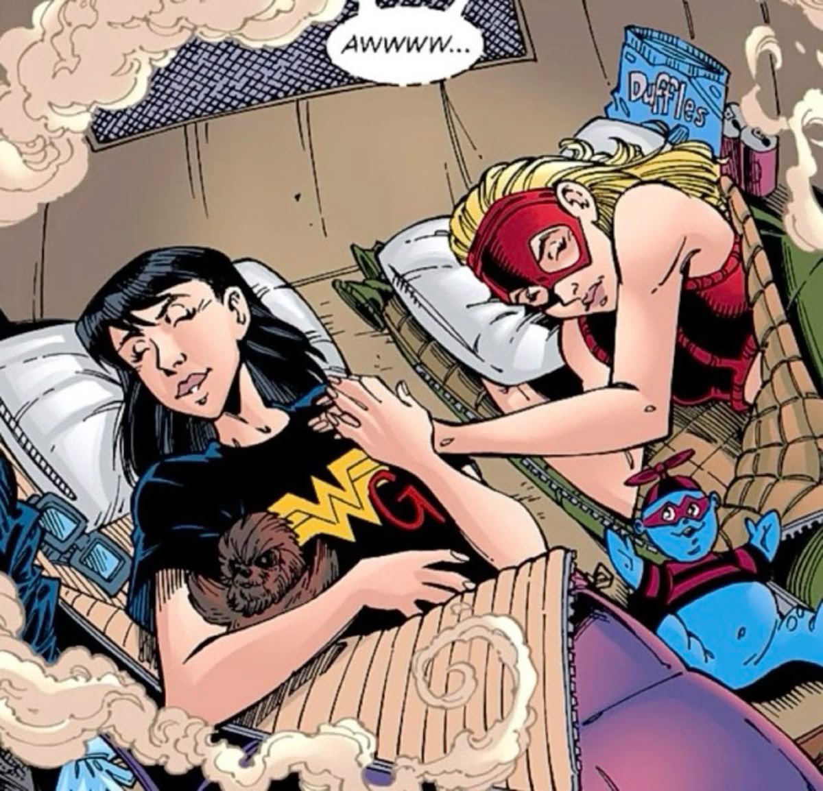 bamfvenus's tweet photo. cassie sandsmark and her a homoerotic friendship with cissie king-jones while she supposedly pines after kon-el https://t.co/jZ8fQE2UTU