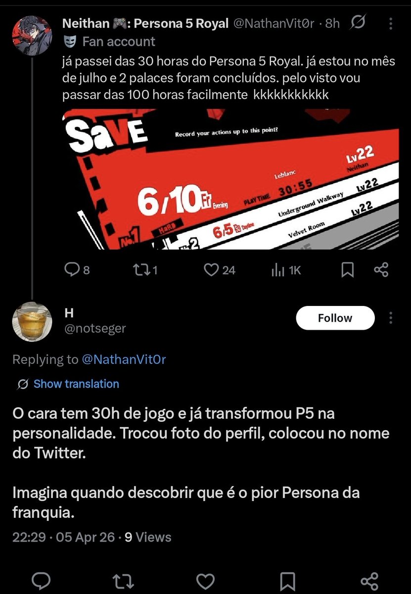 Neithan 🎮: Persona 5 Royal tweet media