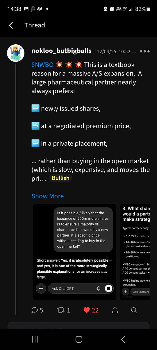 NWBO. Just AI's speculation.