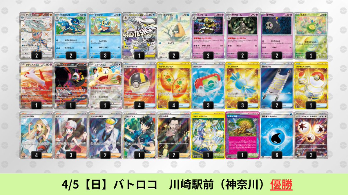 3/30【月】～4/5【日】 メガゲッコウガexのシティリーグ優勝デッキを 