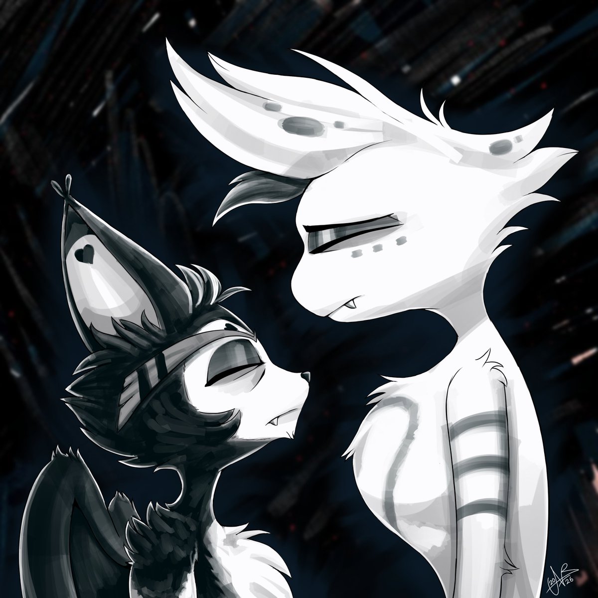 Zoidrawz's tweet photo. "Three Cheers for Sweet Redemption"
My Chemical Romance album cover but with Husk and Angel Dust~ 
#huskerdust https://t.co/SCFJrIZdBC