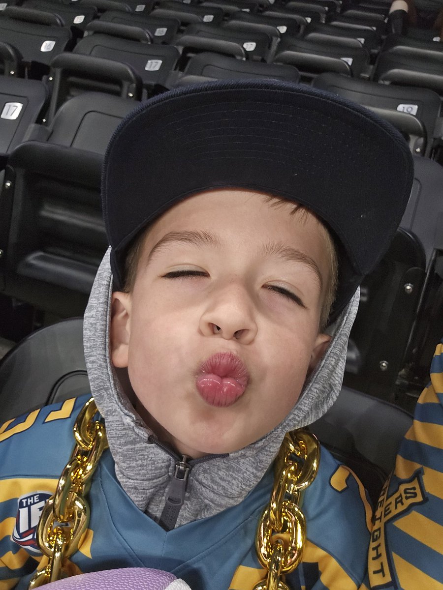 jstorms65's tweet photo. @FishersFreight, my boy has requested Bandit come visit him. Hes a 2x season ticket holder &amp; were in 104 row 8 seats 18-20? Come see him please? 🙏🏼 #FreightFootball https://t.co/2cUSlNmJGA