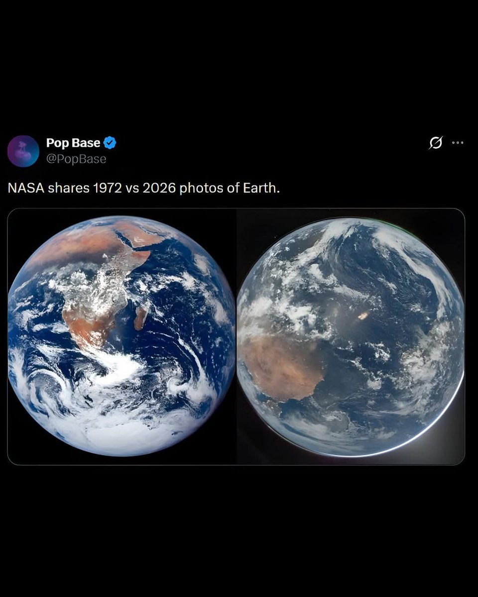 queenofthelov's tweet photo. 54 years later… and Earth is telling a different story. 🌎

#earthday #nasaearth #spacephotography #planet #climate #environmentawareness #sciencefacts #earthlove #spaceview #nature #viralcontent #learnsomethingnew #protectearth https://t.co/qa2lW31Uff