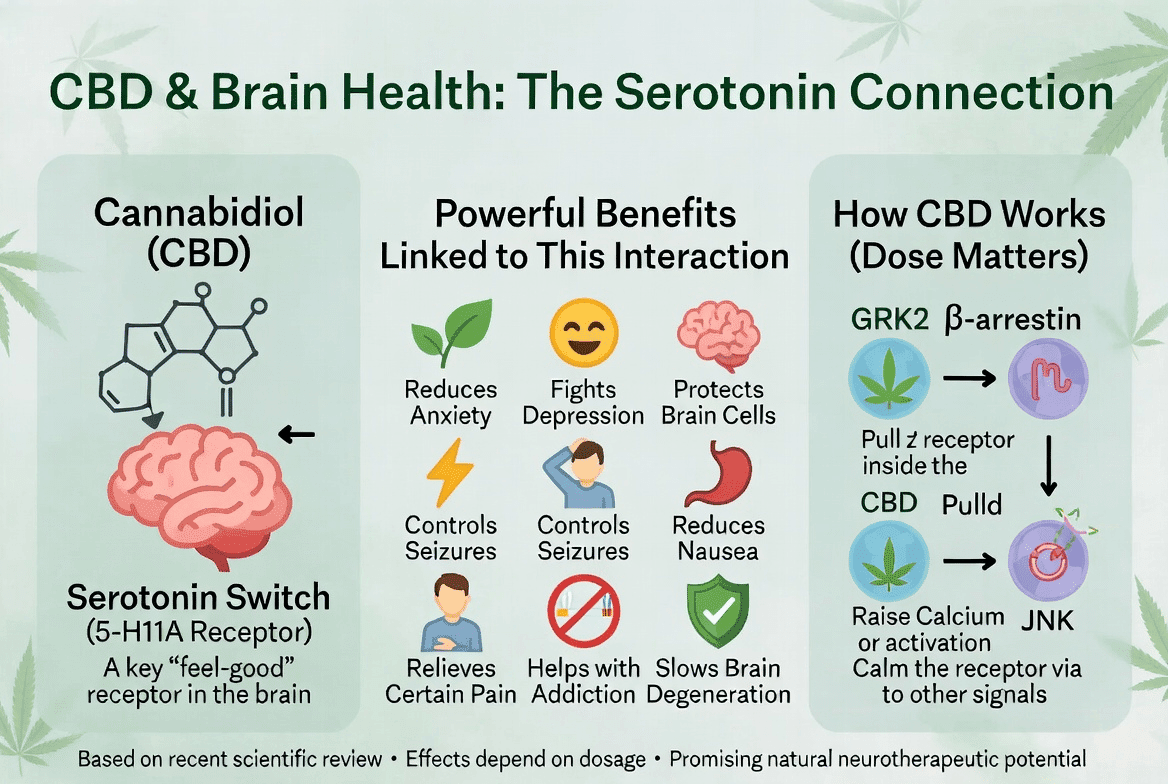 HempEdification's tweet image. #CBD produces several therapeutic effects through its complex pharmacodynamic interactions with 5-HT1AR, including:
🌿Antidepressant
🌿Anxiolytic (reduces anxiety)
🌿Anti-epileptic
🌿Neuroprotective
🌿Anti-addictive
🌿Antipsychotic
🌿Anti-degenerative
sciencedirect.com/science/articl…