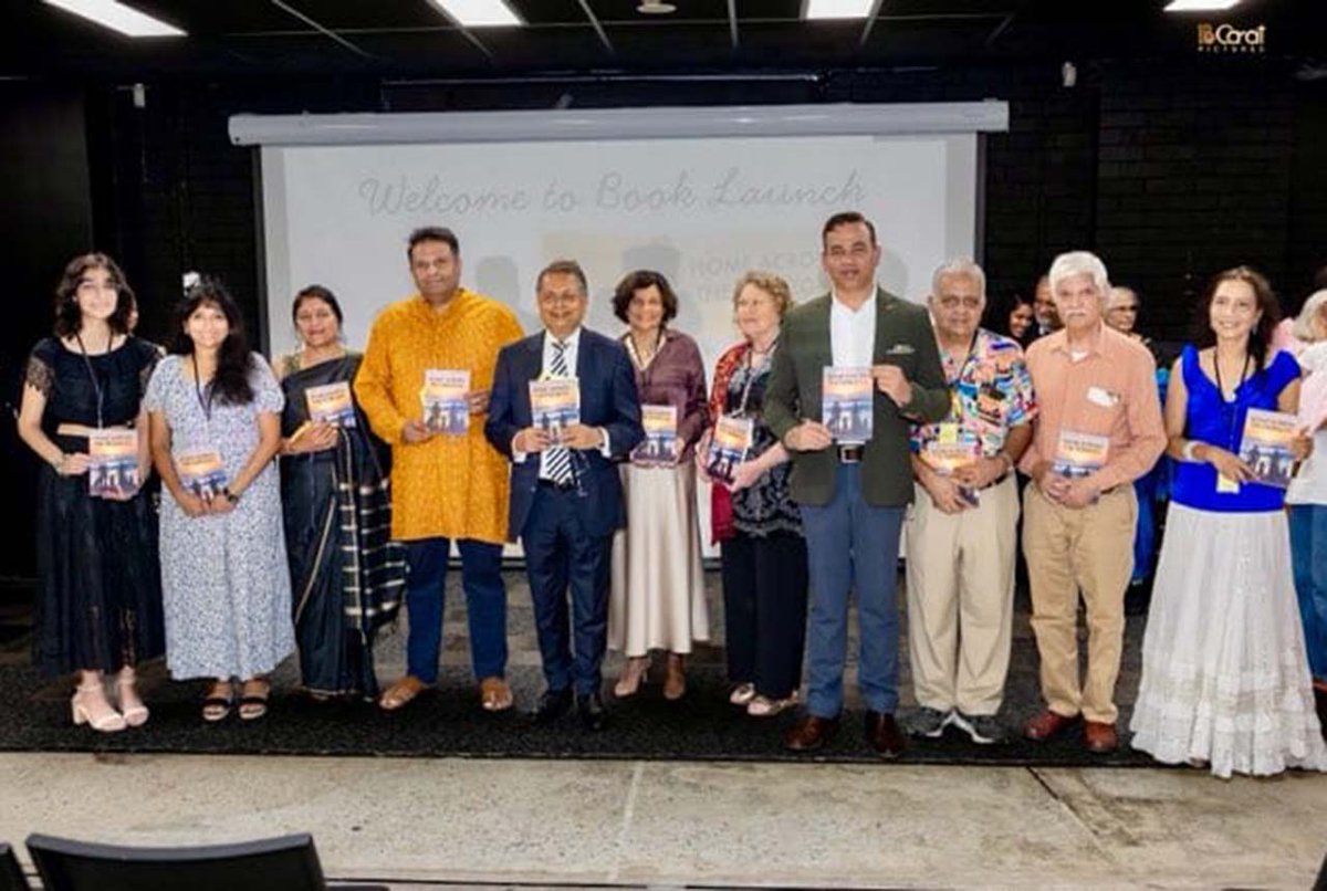 The_Indian_Sun's tweet photo. 'Home Across the Horizon' anthology of 32 diaspora stories launched in #Sydney. Edited by Anu Shivaram under #ILASA, the #book captures migrant journeys across Australia, blending nostalgia &amp; belonging. #TheIndianSun #BookLaunch

🔗 https://t.co/opsurdbNWn https://t.co/3ODFrNJ4f2