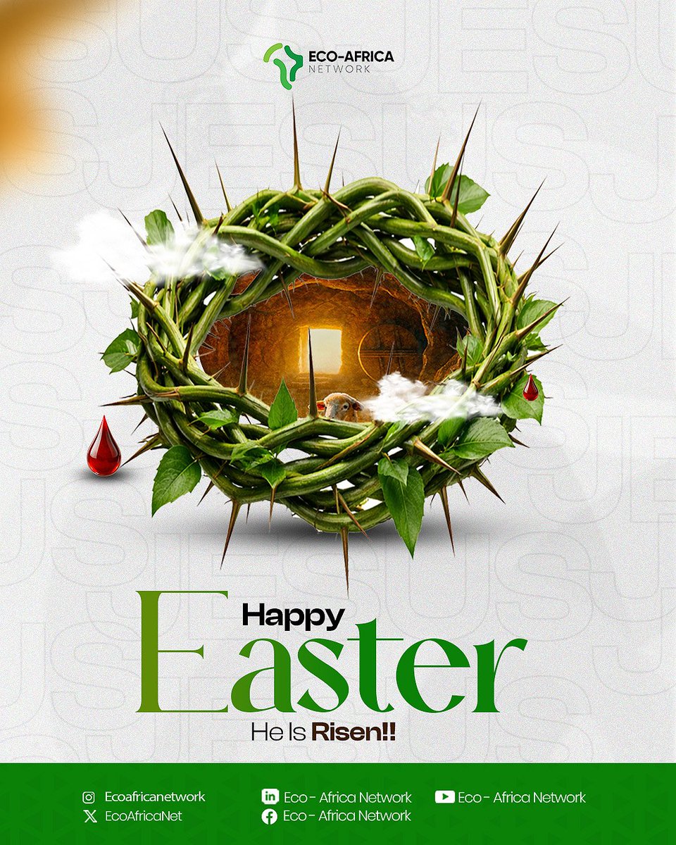 EcoAfricaNet's tweet photo. This Easter, we are reminded that renewal is at the heart of life. Just as the season brings new beginnings, it also calls us to renew our commitment to protecting the Earth we share. 

Happy Easter from all of us. https://t.co/uyf8FS9BKb