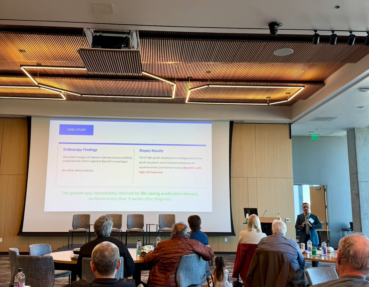LucidDiag's tweet photo. Great start to #EsophagealCancerAwarenessMonth at the @CUCancerCenter  at the Paul R. O’Hara II Esophagogastric Symposium with Dr. Sachin Wani, Dr. Kelli Delay., and Dr. Seper Dezfoli. 

Important conversations about the imperative to identify patients at increased risk—and how detecting esophageal precancer earlier can change the course of this disease, preventing cancer before it develops.

#EarlyDetectionSavesLives @EsoGuard_Test