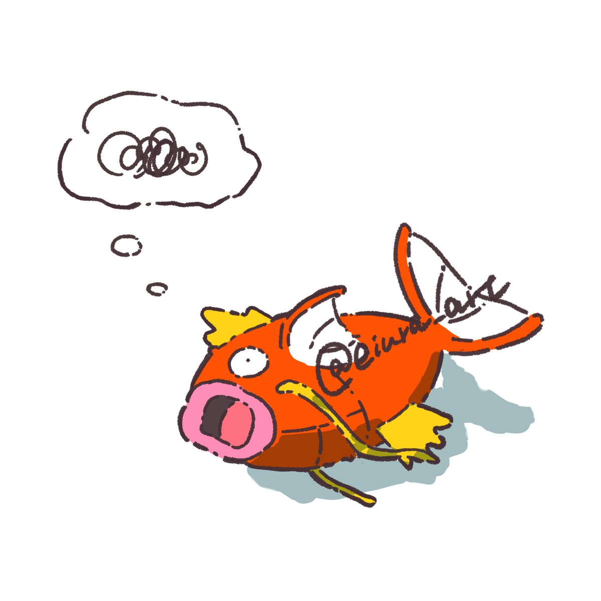 eiura_art's tweet photo. コイキングのかんがえごと💭
 #イラスト 
 #ポケモン 
 #ぽこポケ
 #ぽこあポケモン
 #コイキング https://t.co/nwY5RlH7fw
