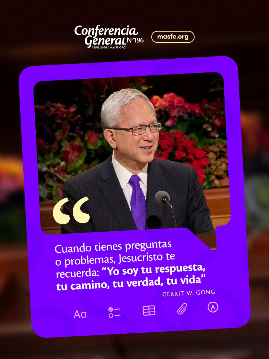 Masfe_org's tweet photo. Estas son las mejores citas del discurso de Gerrit W. Gong durante la sesión del Domingo por la tarde de la conferencia general.  #masfe #sud #conferenciageneral196 https://t.co/DOvqJkzPOH