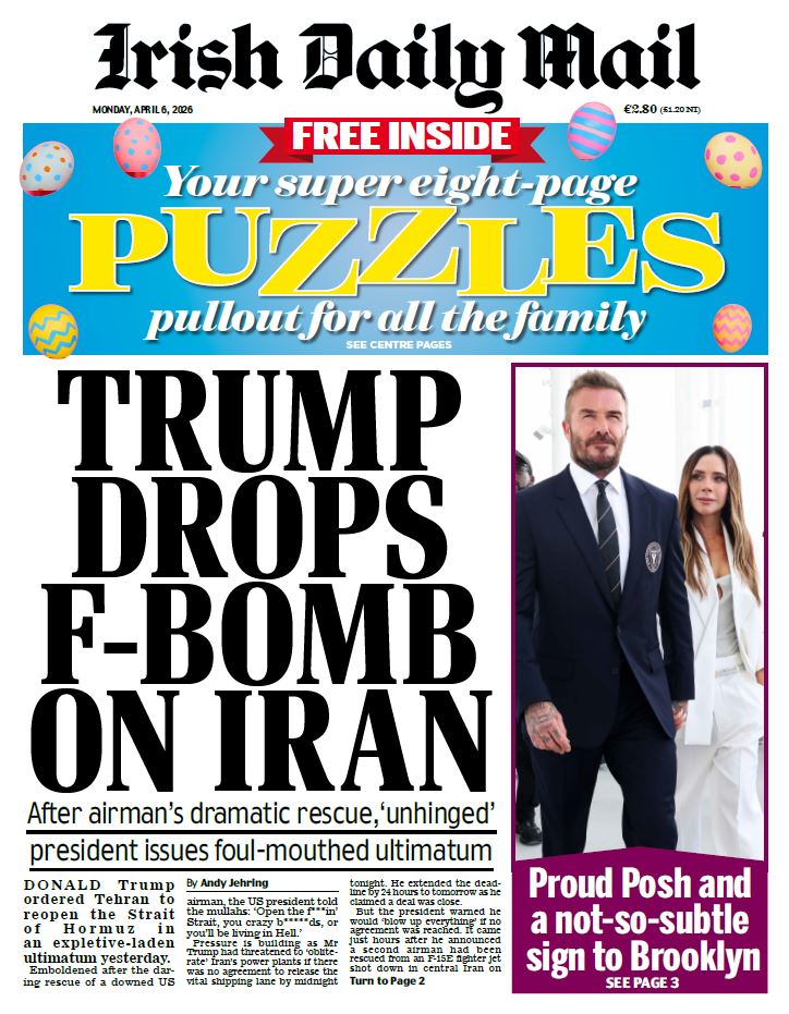 Get a workout for your brain with four extra pages of puzzles in Easter Monday's Irish Daily Mail.