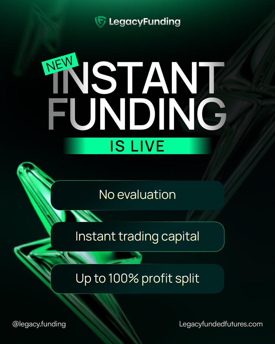 legacy_funding's tweet photo. 🚨🤯 **INSTANT FUNDING IS LIVE!** 🤯🚨

This changes everything! 🔰

No evaluation
No waiting
Funded from Day One

👉 Get funded **instantly** and start trading toward your first payout immediately

the time is now. get your account today at
https://t.co/bGYFMyhKDa https://t.co/GAd9BPoR2c