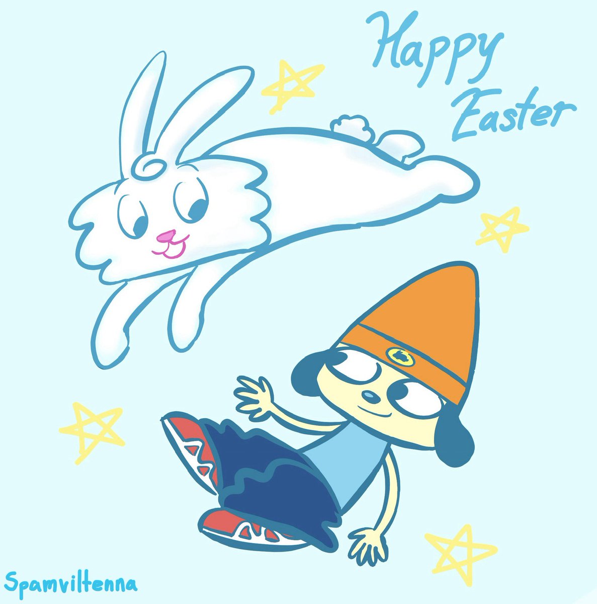 spamviltenna's tweet photo. I forgot it was easter #ParappatheRapper https://t.co/Izksh9ChRL