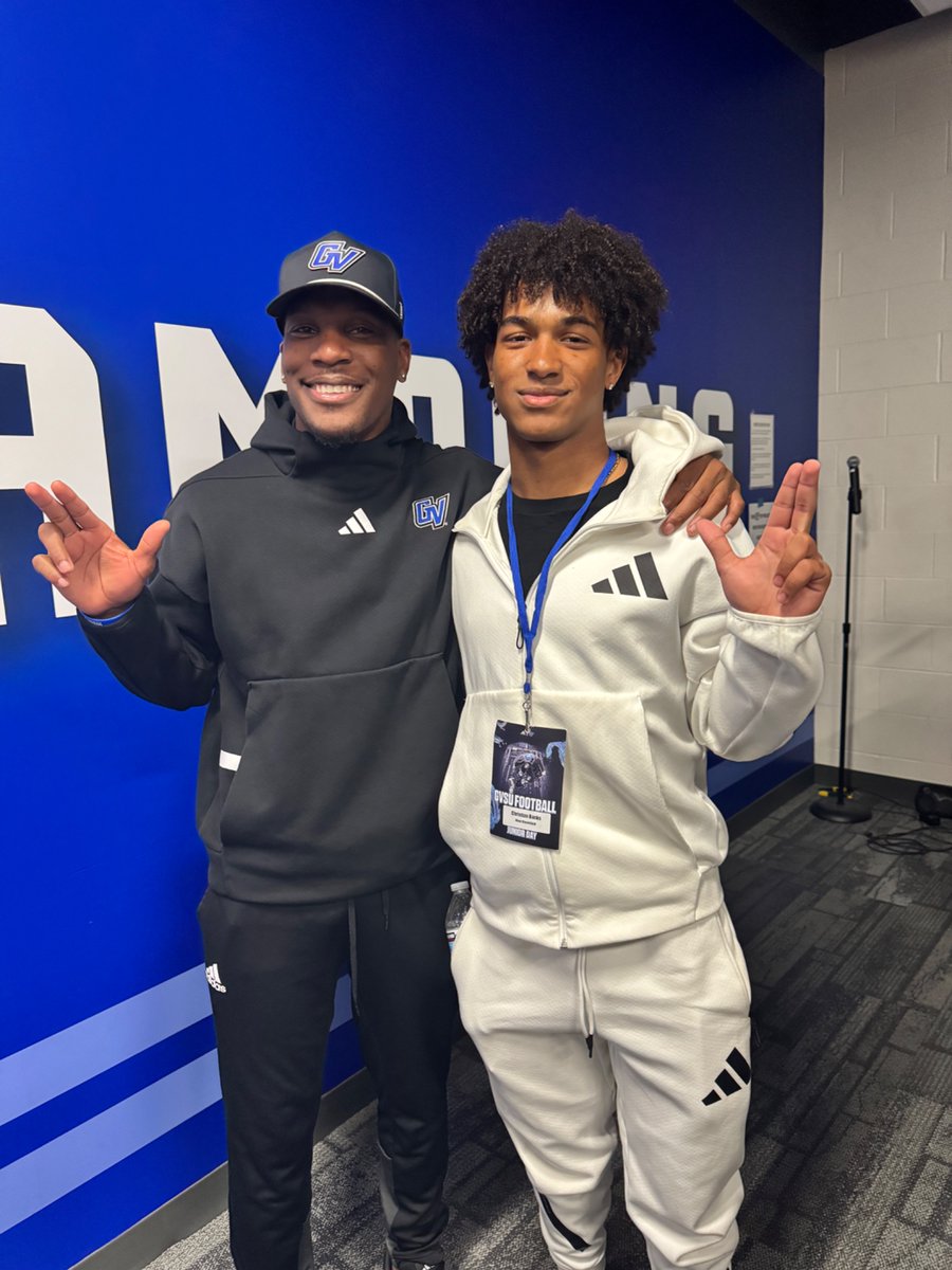 ChrisMB_2's tweet photo. Had a great day @gvsufootball ‘s Junior Day yesterday! I had a great time and was able to create new connections! @CoachWooster @CoachLouisGVSU @CoachGollman https://t.co/HANrtpmEnO