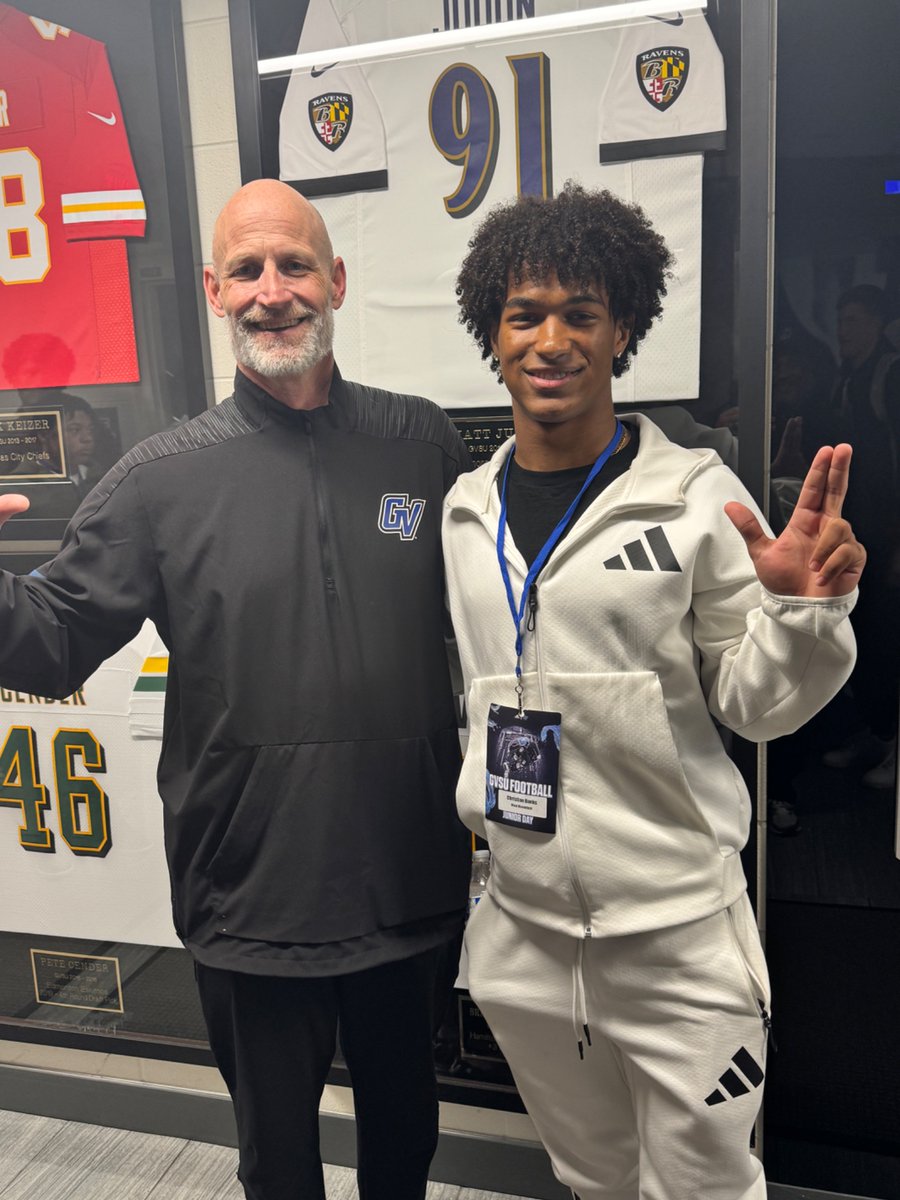 ChrisMB_2's tweet photo. Had a great day @gvsufootball ‘s Junior Day yesterday! I had a great time and was able to create new connections! @CoachWooster @CoachLouisGVSU @CoachGollman https://t.co/HANrtpmEnO