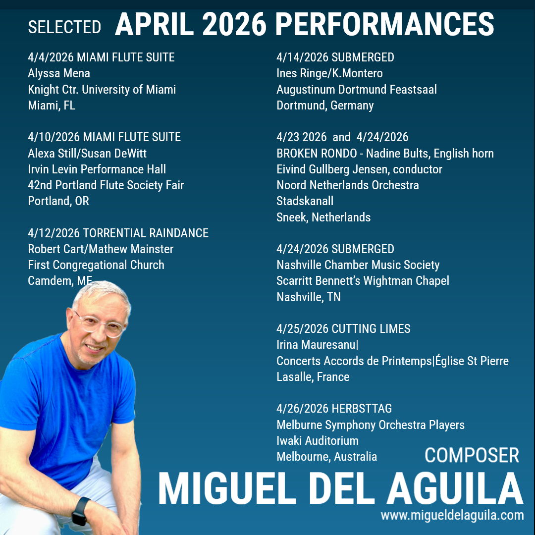 MigueldelAguil's tweet image. 🌍✨ Some APRIL #PERFORMANCES of #MigueldelAguila’s #music
April takes my music to some beautiful corners of the world — across the #US, #Europe, and all the way to #Australia. A special highlight is the #NoordNetherlands #Orchestra performing #BrokenRondo See you there!