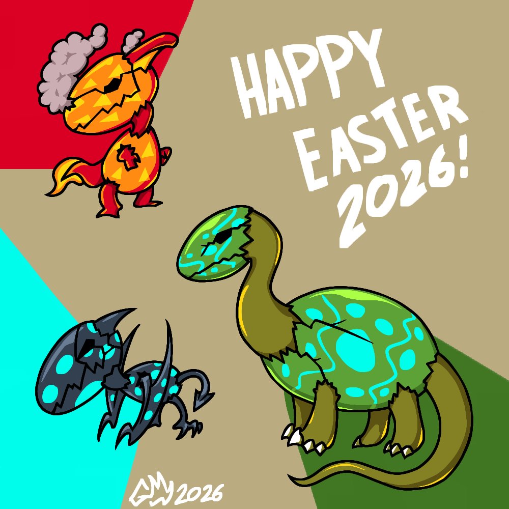 Happy Easter to those who celebrate!

Can I offer you some eggosaurs in these trying times?