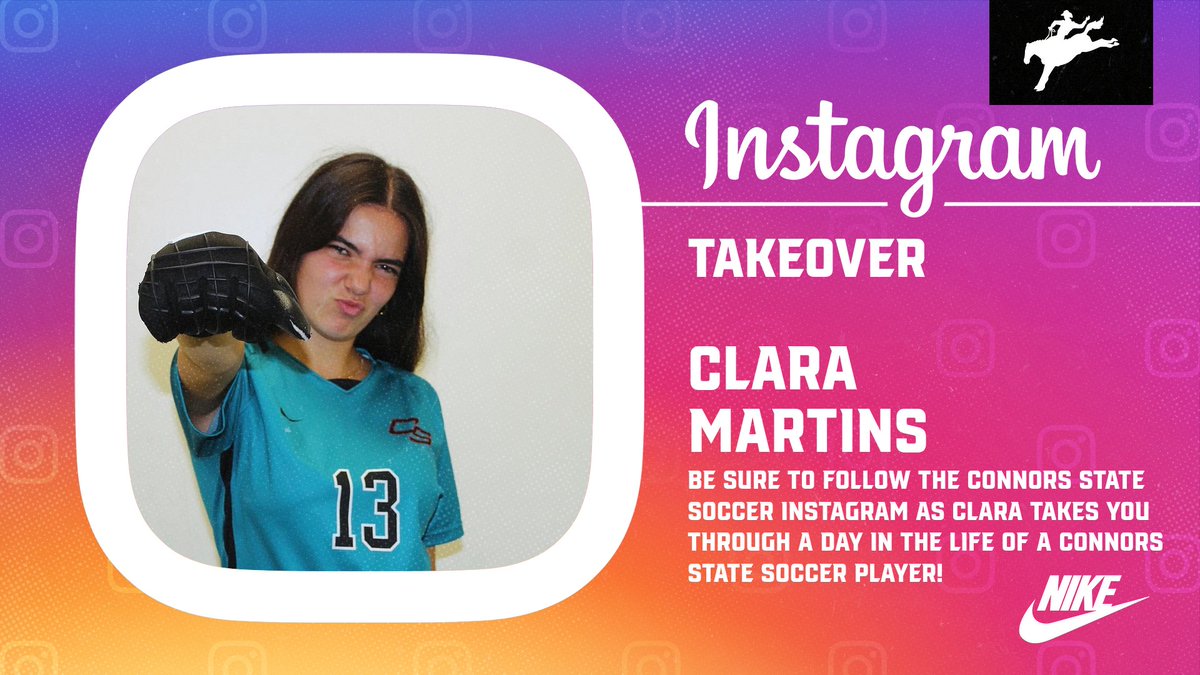 ConnorsStSoccer's tweet photo. Make sure you keep an eye on our page tomorrow as freshmen women's goalkeeper Clara Martins will be taking over our account and taking your through a day in the life of a women's soccer player here at Connors State! https://t.co/AmfuwdrLXI